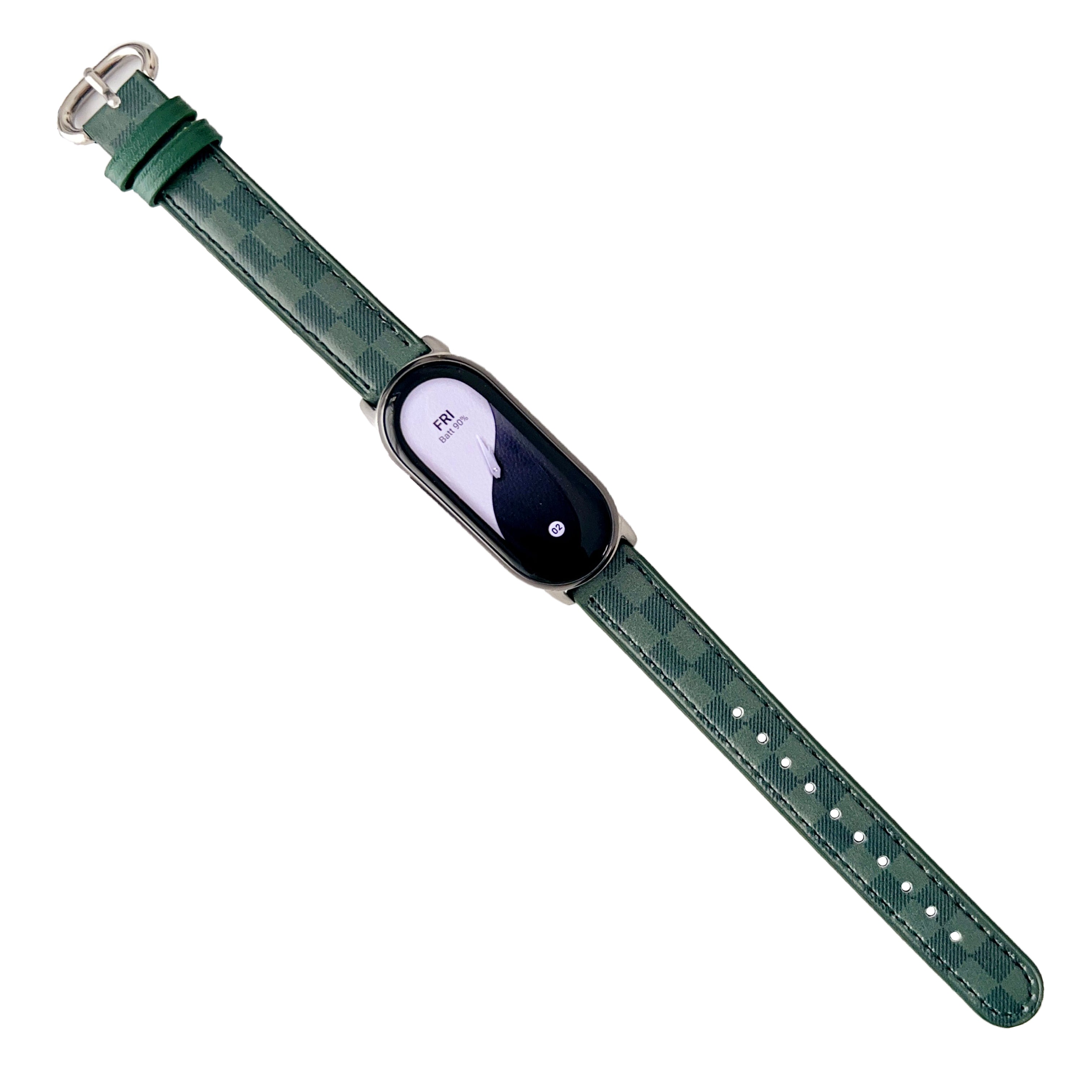 Replacement Watch Band for Xiaomi Smart Band 8 Genuine Cow Leather Grids Pattern Watch Strap Replacement Watch Band for Xiaomi Smart Band 8 Genuine Cow Leather Grids Pattern Watch Strap